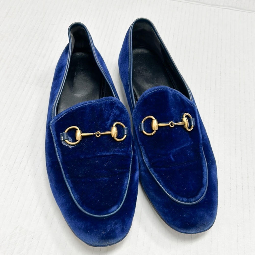 Gucci Jordaa horsebit velvet loafers - Picture 2 of 7